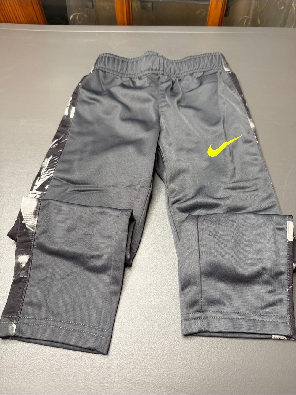 Nike Kids Gray Track Jacket & Pants Set with Neon Yellow Accents - Picture 7 of 8